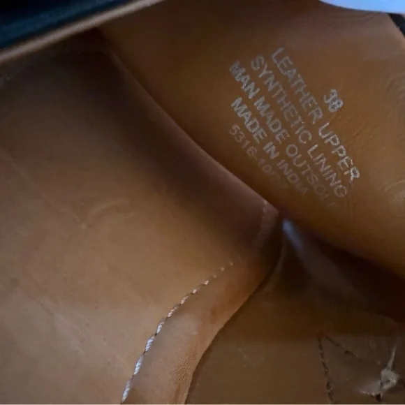 Black Leather Upper and Cork Platform Slip-On Sandals - Picture 5 of 6